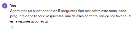 Cómo crear un cuestionario con tres respuestas con Chat GPT